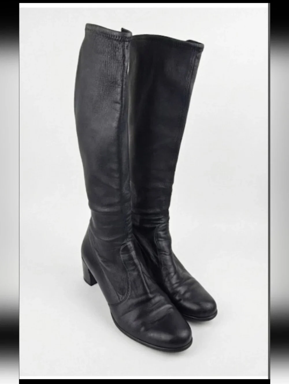 Stuart Weitzman Black Leather Boots